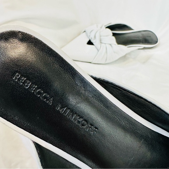 Rebecca Minkoff Coretta White Leather Mules - Picture 15 of 17